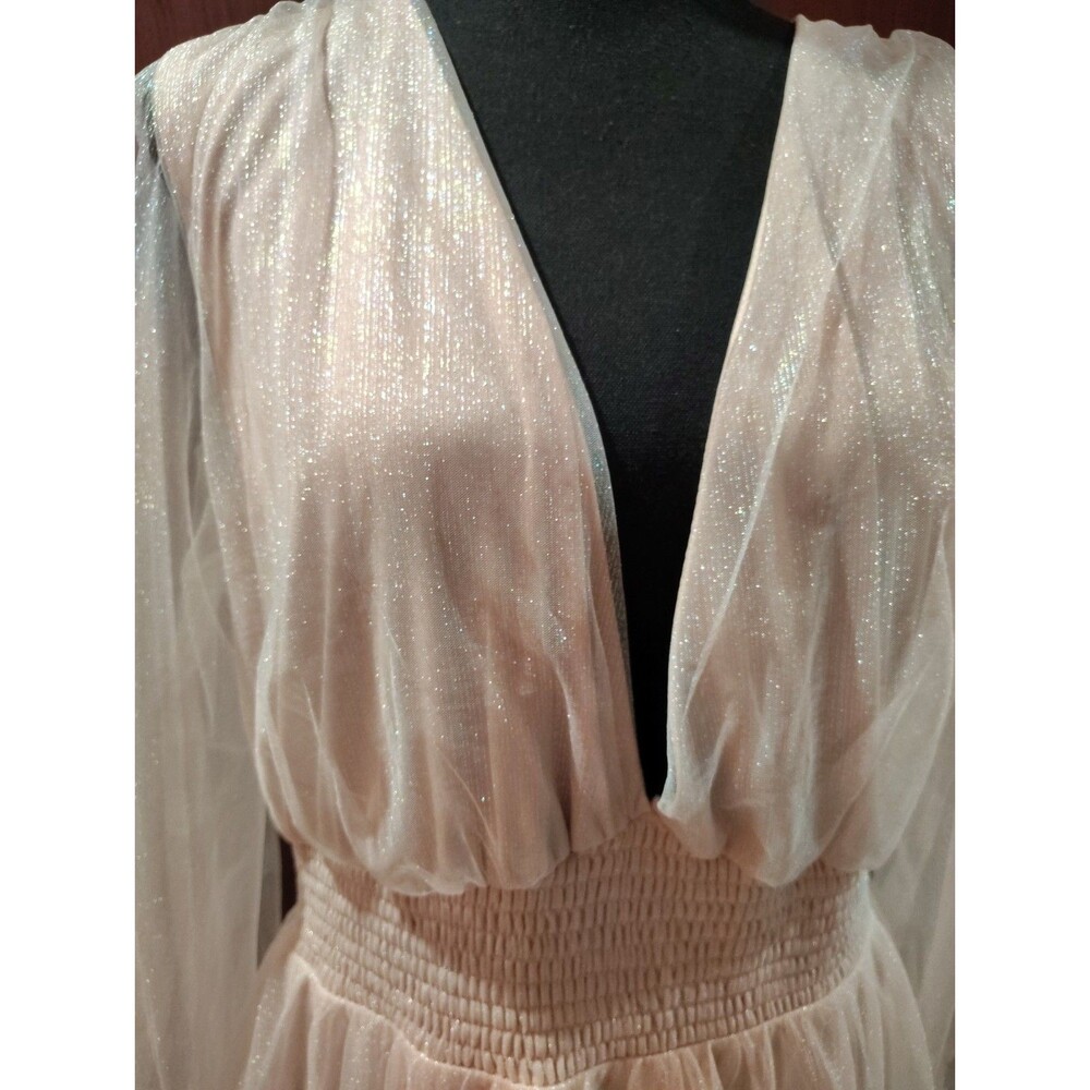 Baltic Born Layla Tulle Maxi Dress Shimmer Pink Romantic Floral Size 1XL NWT - Picture 4 of 16